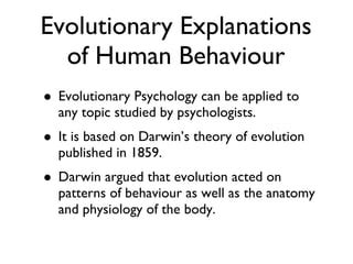 Introduction evolutionary psychology | PPT