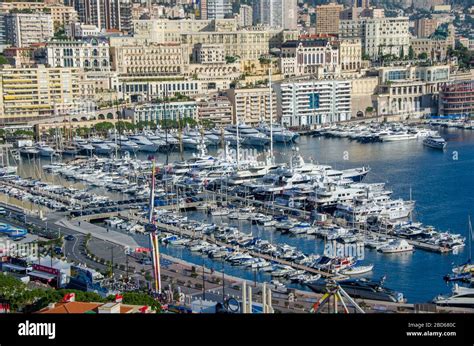 Monaco Harbour View Stock Photo - Alamy