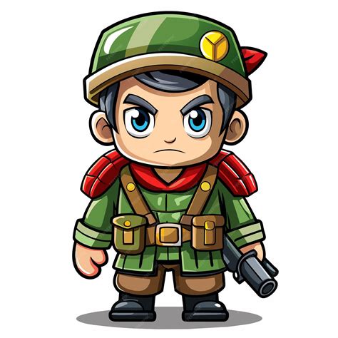 Premium Vector | A cartoon character with a gun and a gun