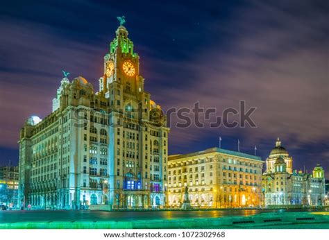 Night View Three Graces Buildings Liverpool Stock Photo 1072302968 | Shutterstock