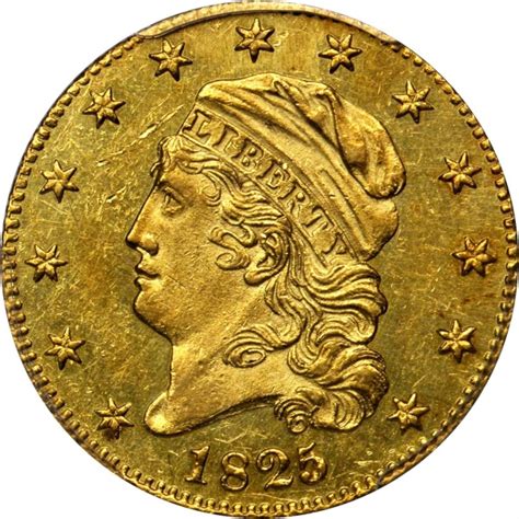 US Gold Coins - Rare & Exciting “1825/4/1” Half Eagle ($5 gold coin) in ...