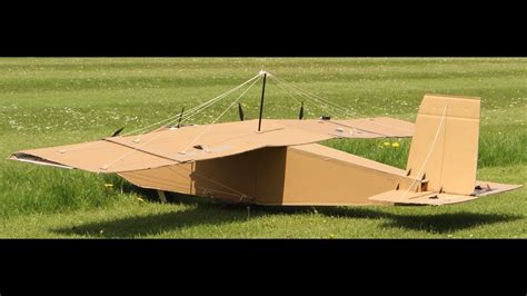 3.5 m cardboard rc plane - YouTube