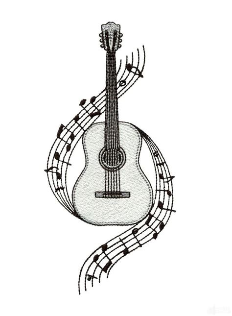 Disegni musica, Chitarra tatuaggio, Guide per disegno a matita