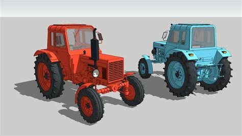 Tractor MTZ 80 (tracteur agricole MTZ 80) Belarus | 3D Warehouse