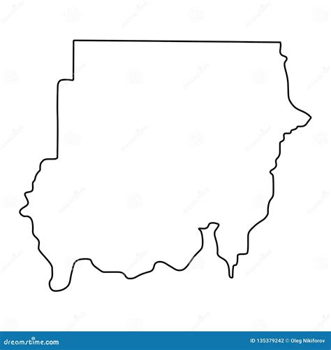 Sudan - Outline Map Vector Illustration | CartoonDealer.com #131991964