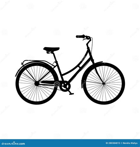 Bicycle Vector Illustration. Vintage Bicycle Silhouette Stock Vector ...