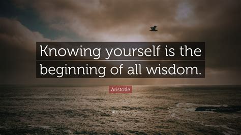 Aristotle Quote: “Knowing yourself is the beginning of all wisdom.” (22 ...