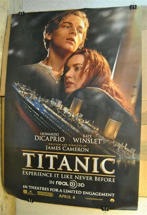 Titanic 3D Movie Poster Double sided 2012 27 x 39 Please View Photo's ...