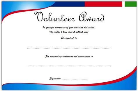 Volunteer Of The Year Certificate Template (1) - TEMPLATES EXAMPLE ...