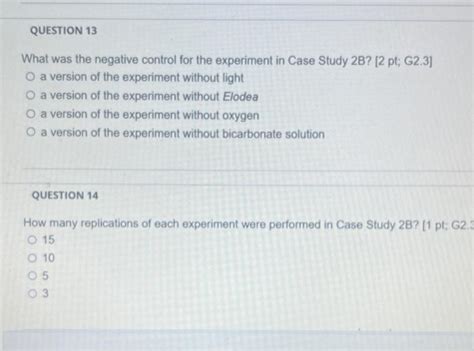 Solved QUESTION 13 What was the negative control for the | Chegg.com