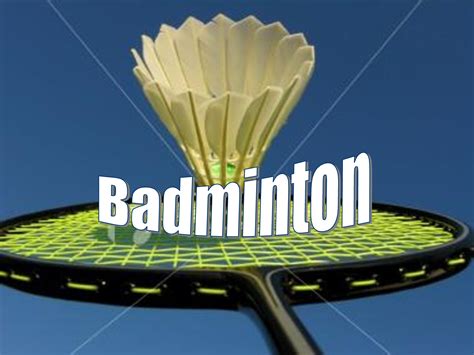 SOLUTION: Badminton ppt - Studypool