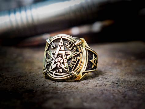 Tetragrammaton Ring Tetragrammaton Pentagram Pentacle Ring - Etsy UK