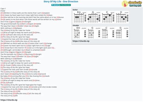 Chord: Story Of My Life - One Direction - tab, song lyric, sheet, guitar, ukulele | chords.vip