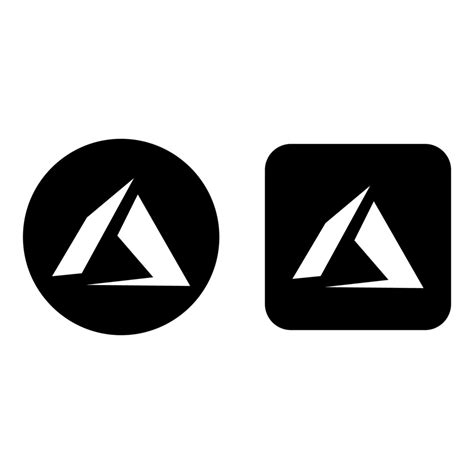 Azure logo black, azure logo black and white vector 26555299 PNG