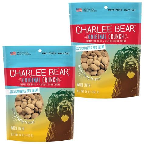 CHARLEE BEAR Liver Flavor Dog Treats, 16-oz bag, bundle of 2 - Chewy.com