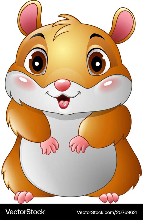 Cute hamster cartoon Royalty Free Vector Image