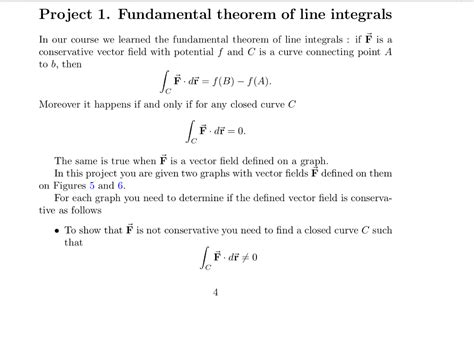 Solved Project 1. Fundamental theorem of line integrals In | Chegg.com