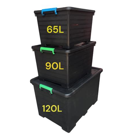 STORAGE BOX 120L , 90L, 65L Heavy Duty Storage box with wheels and ...