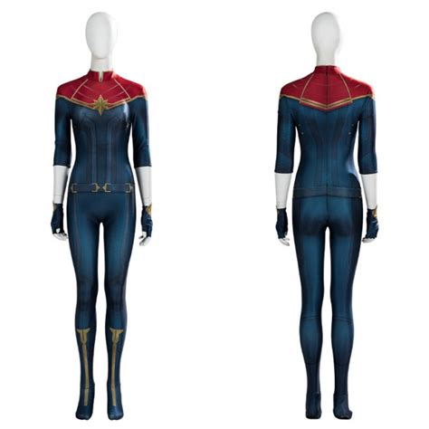 The Marvels Captain Marvel Costume - Captain Marvel Cosplay | Costume ...