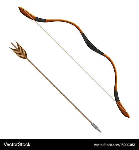 Bow and arrow realistic Royalty Free Vector Image