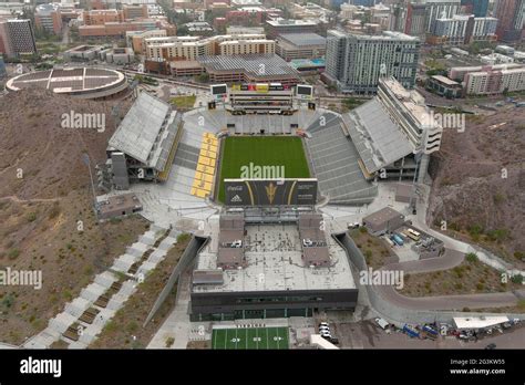 An aerial view of Sun Devil Stadium on the campus of Arizona State ...