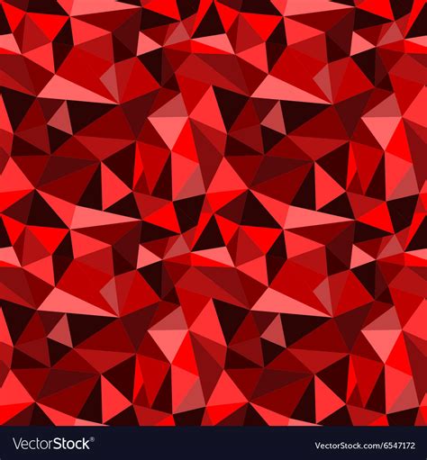 Seamless red abstract geometric rumpled pattern Vector Image