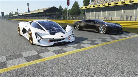 Lamborghini Terzo Millennio vs Bugatti La Voiture Noire at Monza Full ...