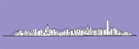 Hong Kong skyline freehand drawing sketch on white background. 3224950 Vector Art at Vecteezy