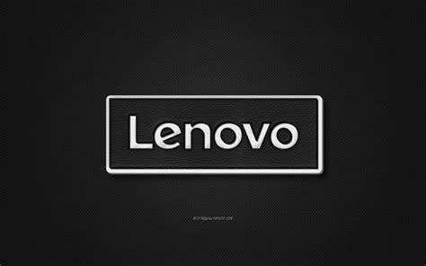 Download wallpapers Lenovo leather logo, black leather texture, emblem, Lenovo, creative art ...