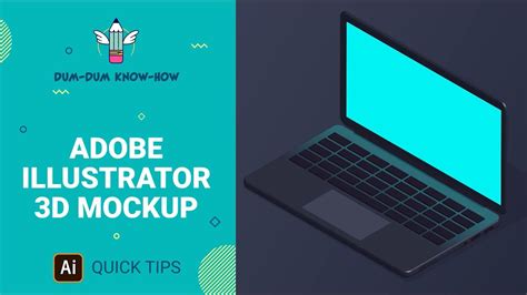 Isometric 3D Adobe Illustrator Video Tutorial: Laptop mockup | Adobe illustrator tutorials ...