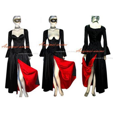 US$ 124.65 - O Dress The Story Of O With Bra Black Satin Dress Cosplay Costume Tailor-Made[G383 ...