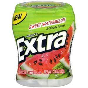 Amazon.com : Extra Gum Watermelon Bottle, 60 Count : Chewing Gum : Grocery & Gourmet Food