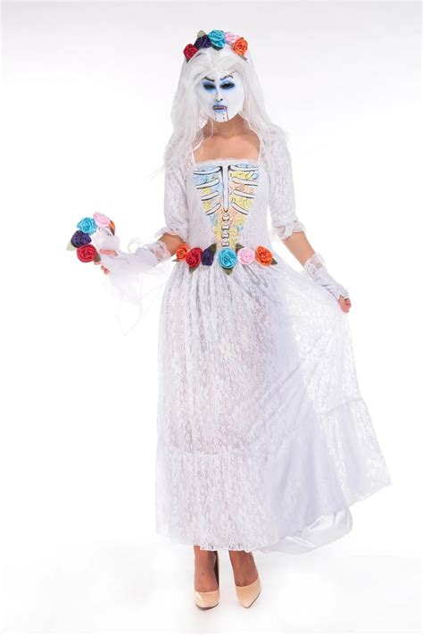 Womens Corpse Bride Party Costumes Halloween Carnival Dead Bride ...