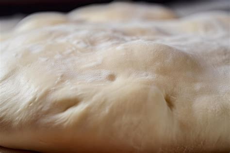 Premium AI Image | Closeup of pizza dough with visible layers and kneaded texture created with ...