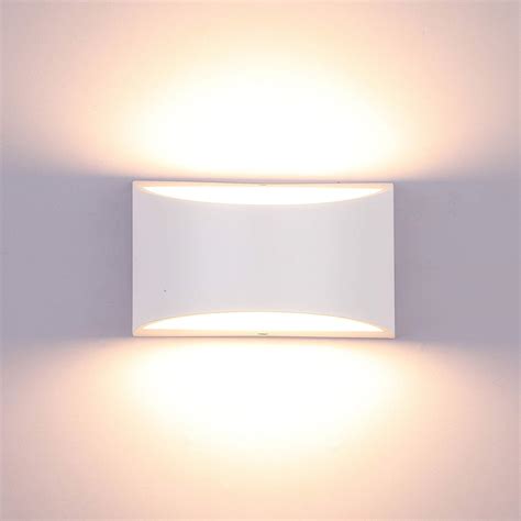 Modern Dimmable Wall Sconce White 12W, LIGHTESS LED Wall Lamp Indoor Up Down Hallway Light ...
