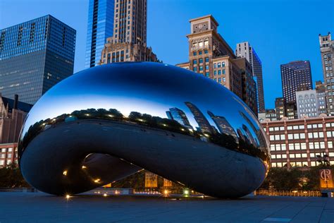 Illinois - Cloud Gate is a public sculpture by Indian-born British artist Sir Anish Kapoor. It ...