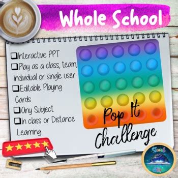 Back to School Pop It Interactive Challenge by Teach Elite | TPT