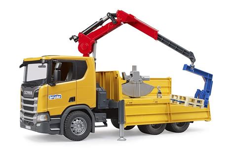 Bruder Construction 1:16 Scania Super 560R Truck with Crane & 2 Pallets ...