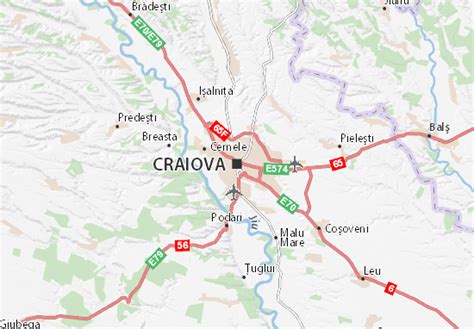 MICHELIN Craiova map - ViaMichelin