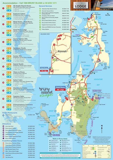 Bruny Island Map - Bruny Island