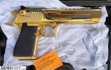 ARMSLIST - For Sale: Magnum Research Desert Eagle DE50GO 24K GOLD PLATED .50AE. NEW IN BOX