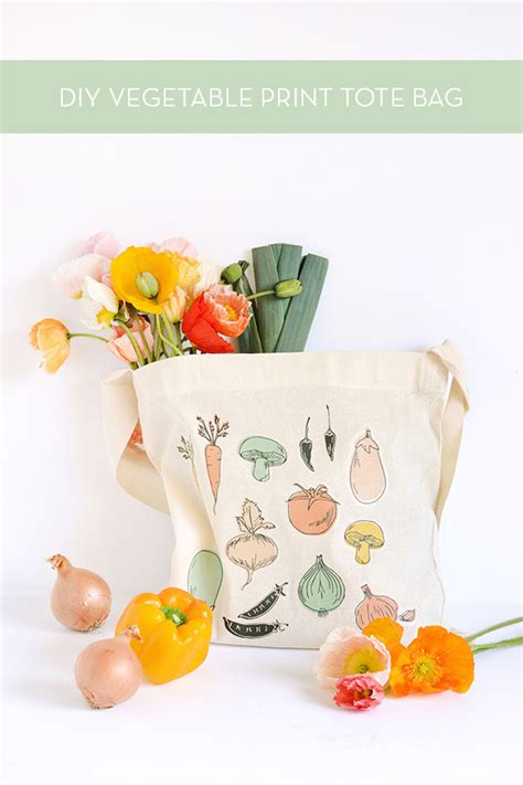 Make It: Vegetable Print Tote Bag - Curbly