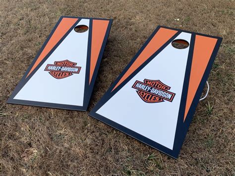 Harley Davidson Cornhole Boards made by 425 Custom Works | Cornhole ...