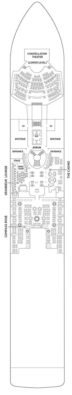 Seven Seas Grandeur Deck plan & cabin plan