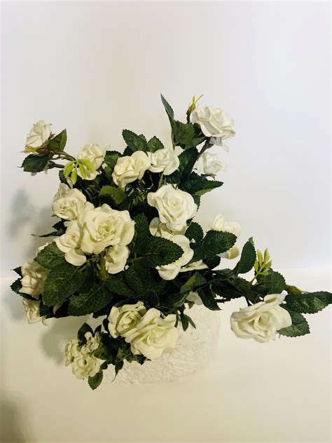 12" White Rose Bush - Gorilla Green Rentals