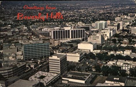 Aerial View Beverly Hills, CA Tom Carroll Postcard