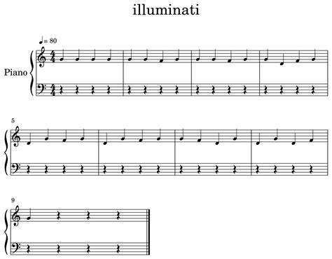 illuminati - Sheet music for Piano