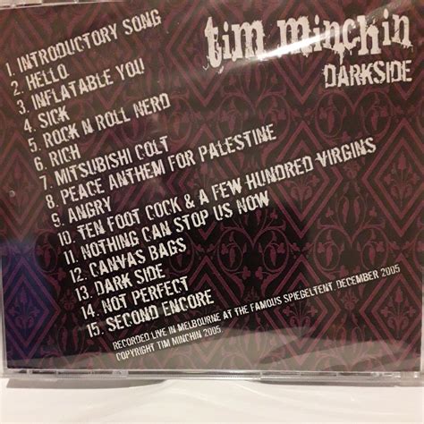 TIM MINCHIN DARKSIDE CD NEW LIVE AT MELBOURNE 2005 FREE UK POST | eBay