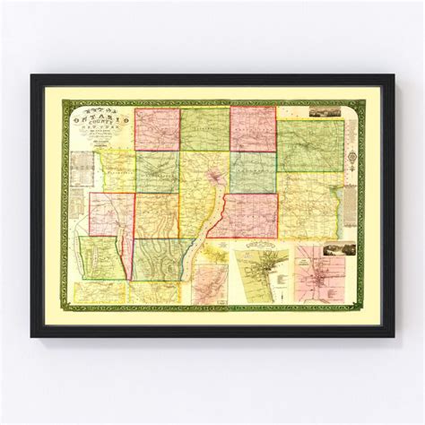 Vintage Map of Montgomery County, Ohio 1869 by Ted's Vintage Art