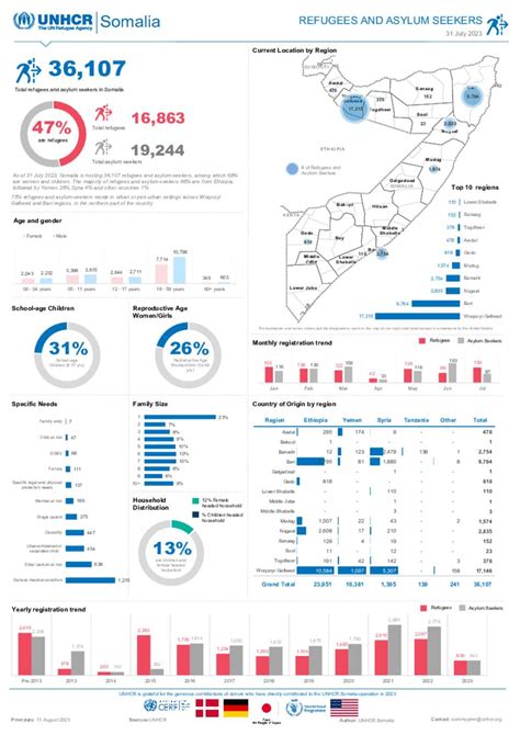 Document - UNHCR Somalia Registered Refugees and Asylum-seekers Dashboard - 31 July 2023